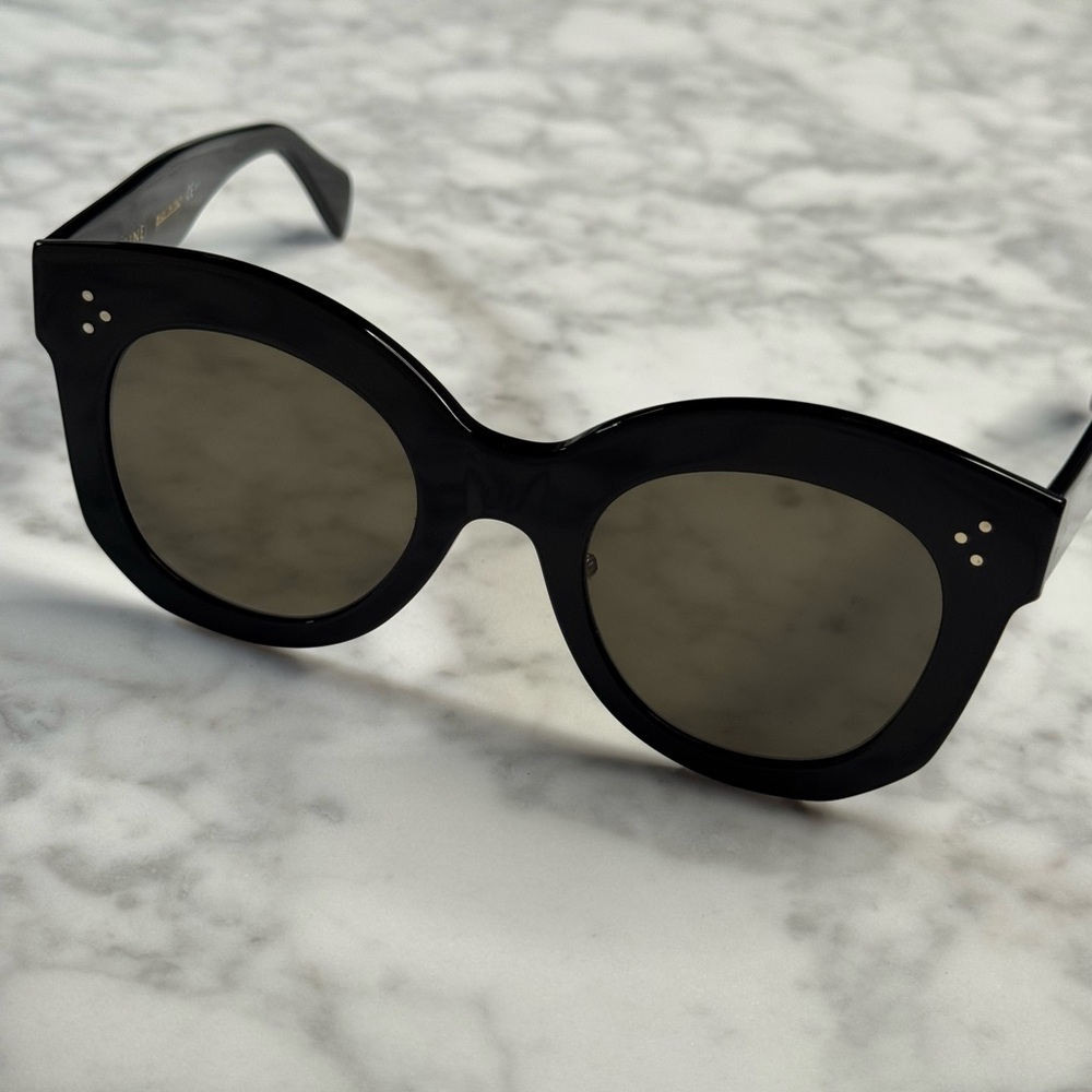 Céline OverSized Black Cat Eye Sunglasses - Picture 6 of 8